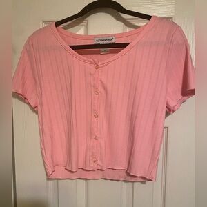 Cotton Emporium - Pink Crop Top